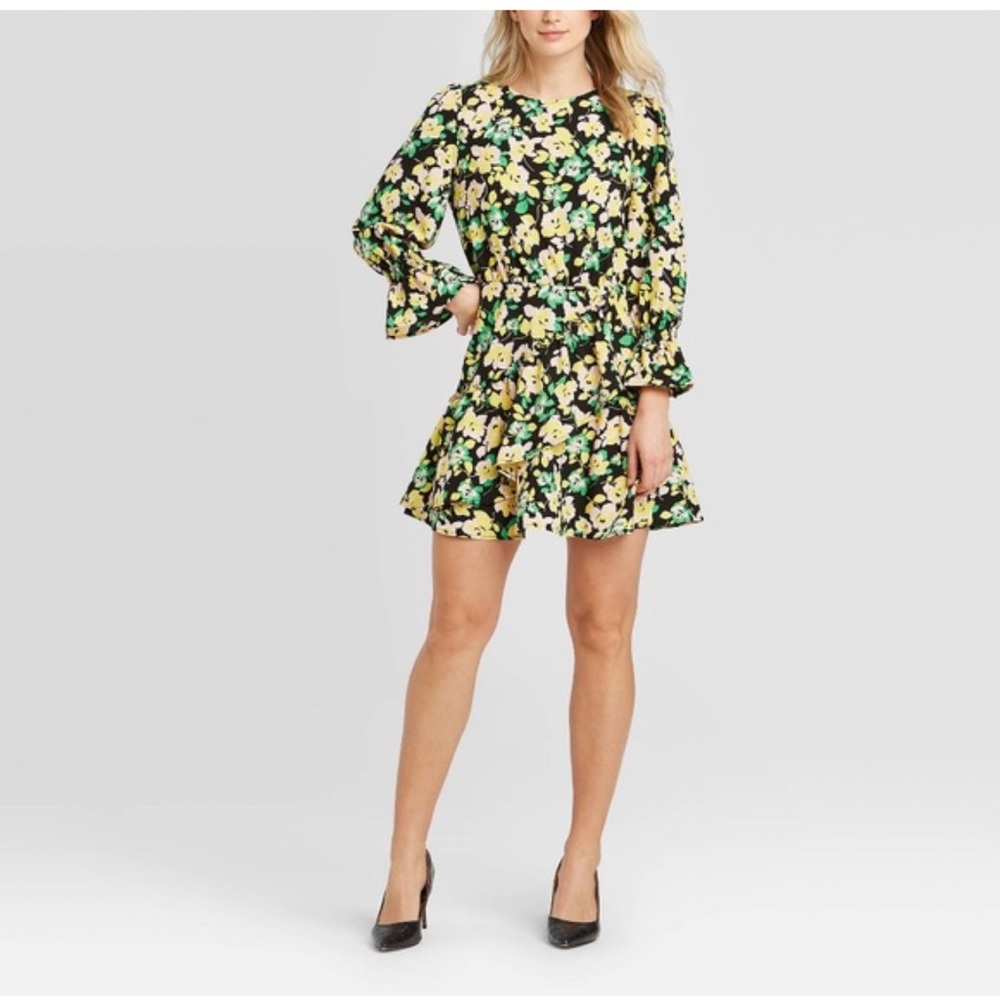 Neon Floral print Dress